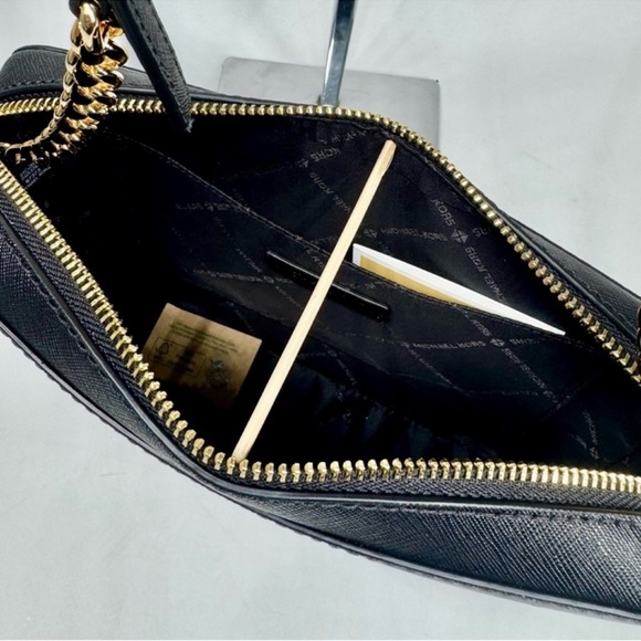 Michael Kors Large Logo Crossbody Bag & Matching Quilted Trifold Wallet Black - Picture 7 of 11